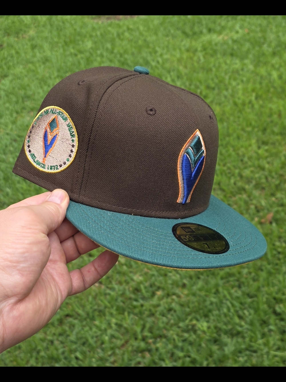 ATLANTA BRAVES|New Era 59FIFTY|Brown/Green Fitted Hat| 72' All-Star Patch|7 1/2
